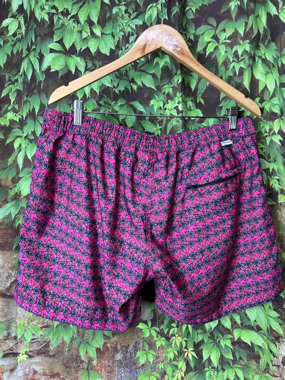 THORSON SWIM Men's Luxury European Style Patterned Swim Shorts, 36/L